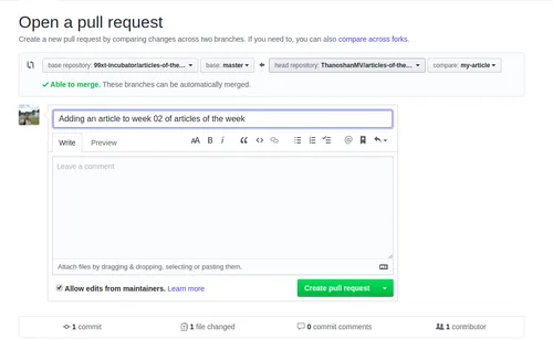PR Process - Step 1